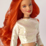 Holographic white blouse for Poppy Parker or Barbie (see description)