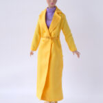 Long yellow trench coat for Poppy and Barbie (see description)