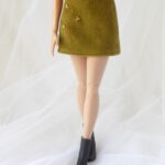 Vintage corduroy mini-skirt with embroidery for Barbie, Poppy or NU.Face (see description)