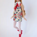 LAST RESTOCK Shift dress with white collar for Poppy Parker or Barbie (see description)