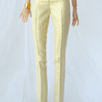 Golden creased pants for Poppy or Barbie (see description)