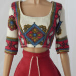 Vintage cropped blouse for Poppy or Barbie (see description)