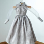 LIMITED Light grey taffeta dress for Poppy Parker